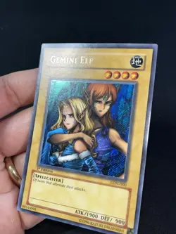 Yugioh Gemini Elf LON-000 Labyrinth of Nightmare 1st Edition Secret NM-M - Image 2