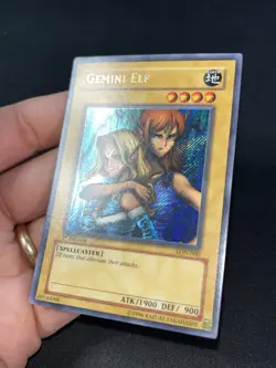 Yugioh Gemini Elf LON-000 Labyrinth of Nightmare 1st Edition Secret NM-M - Image 3
