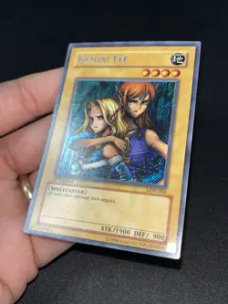 Yugioh Gemini Elf LON-000 Labyrinth of Nightmare 1st Edition Secret NM-M - Image 4