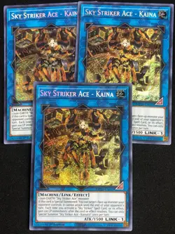 YUGIOH SKY STRIKER ACE KAINA MP20-EN023 1ST X3 SECRET NM - Image 1