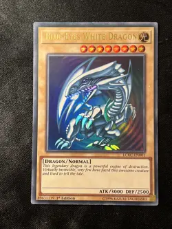 YUGIOH! Blue-Eyes White Dragon LCKC-EN001 Ultra Rare 1st Edition NM/VLP SDK ART - Image 1