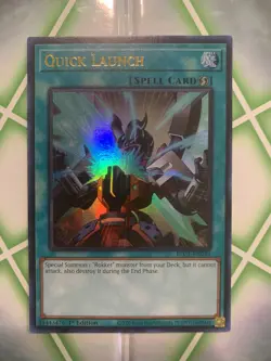 Yugioh! Quick Launch (Gold) - BLC1-EN042 - Ultra Rare - 1st Edition Near Mint, - Image 1