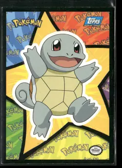 Pokemon Topps Sticker Card #S3 Squirtle Blue Logo - Image 1