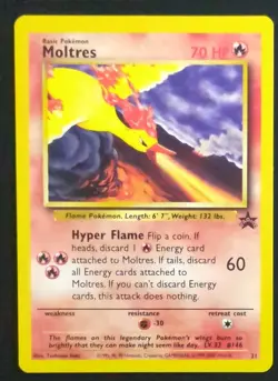 Moltres 21 Illustrator Error Black Star Promo Pokemon Card - Image 1
