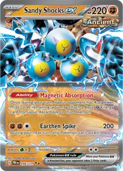 Pokemon Card Sandy Shocks EX 056/131 Prismatic Evolutions NM/M Free Shipping - Image 1