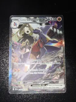 Pokemon Destined Rivals Cynthia's Garchomp EX Sir 232/182 Secret Rare Card - Image 1