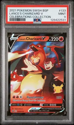 Lance's Charizard V SWSH133: Sword & Shield Promo Cards Mint PSA 9 Celebrations - Image 1