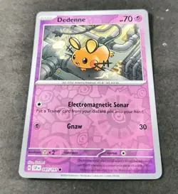 Pokemon Surging Sparks Dedenne Reverse Holo Common Card 087/191 NM - Image 1