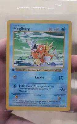1st Edition Pokemon Magikarp 035/102 Base Set (Shadowless) Raw Card - Image 1