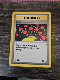 Pokemon Card - Team Rocket 79/82 - SLEEP! 1st Edition** - LP - Image 1