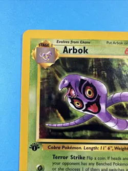 Arbok 31/62 1st Edition Uncommon LP Fossil 1999 Pokemon Card - Image 2