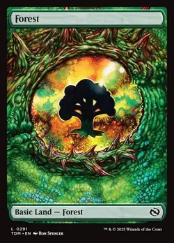 MTG FOREST 291 FOIL EXC - FORESTA - TDM X EN - MAGIC - Image 1