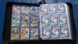 Pokemon Yellow Pikachu Card Binder With 570+ Cards, G-VG Condition, Mostly 2010s - Image 4