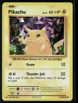 Pikachu 35/108 Cracked Ice Holo - Pokemon TCG XY: Evolutions 2016 - Image 1