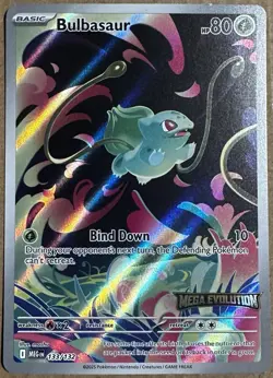Bulbasaur Illustration Rare - Pokemon Mega Evolution 133/132 NM Pack Fresh - Image 1