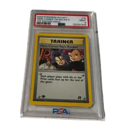 2000 PSA 9 Pokemon Rocket Here Comes Team Rocket 1st Edition Holo #15 Graded - Image 1