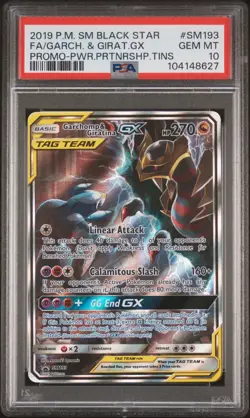 2019 POKEMON SM BLACK STAR PROMO #SM193 FULL ART/GARCHOMP & GIRATINA GX PSA 10 - Image 1