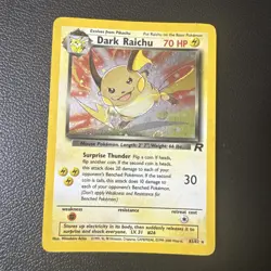 2000 Pokemon Team Rocket Dark Raichu Holo #83/82 - Image 1