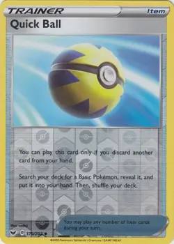 Pokemon - Quick Ball - 179/202 - Reverse Holo - Sword & Shield - NM/M - Image 1