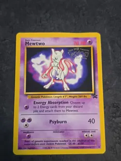 Pokemon TCG Mewtwo #3 Black Star Promo the First Movie 1998 MP - Image 1