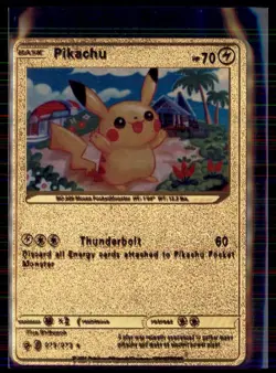 FAKE GOLD Custom Pokemon Pikachu Crimson Invasion Vinyl NM - Image 1