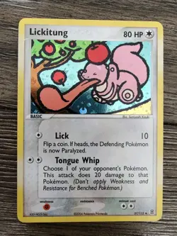 Pokemon EX FireRed & LeafGreen Lickitung 37/112 Reverse Holo NM-MINT - Image 1