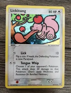 Pokemon EX FireRed & LeafGreen Lickitung 37/112 Reverse Holo NM-MINT - Image 2