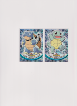 #09 Blastoise #07 Squirtle Pokemon Topps Tv Animation Series 1999 Near Mint - Image 1