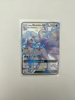 Pokemon - Alolan Ninetales GX - SV53/SV94 - SM Hidden Fates - Full Art PSA 9/10U - Image 1