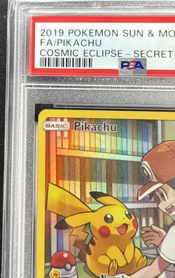 Pokemon Pikachu 241/236 Secret Rare Sun & Moon Cosmic Eclipse PSA 9 - Image 3