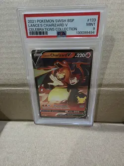 Charizard V Psa 9 2021 Pokemon Celebrations SWSH133 Lance's Charizard - Image 1