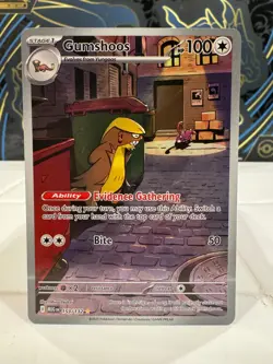 Pokemon TCG Gumshoos 153/132 ME01: Mega Evolution Illustration Rare Holo NM - Image 1