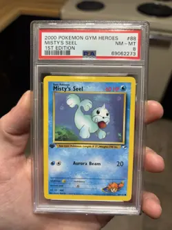 Pokemon PSA 8 1st Edition Gym Heroes MISTY'S SEEL 88/132 - Image 1