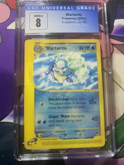 Wartortle - 92/165 - CGC 8 NM/Mint+ - Uncommon (Expedition) 0219 Pokemon - Image 1
