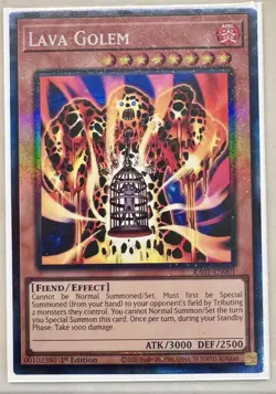 Lava Golem 1st Edition Prismatic Collector's Rare RA01-EN001 Yu-Gi-Oh! - Image 1
