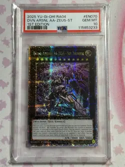Yugioh Divine Arsenal AA-ZEUS Sky Thunder RA04-EN070 Quarter Century PSA 10 - Image 1
