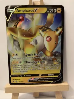 Ampharos V 049/185 - Vivid Voltage - Ultra Rare Holo Pokemon TCG Card NM/M - Image 1