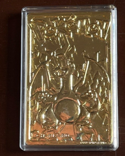 POKEMON Charizard #06 23k Gold Plated Card Vintage 1999 Burger King Promo - Image 1