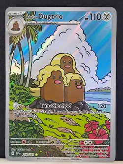 Alolan Dugtrio 208/191 Illustration Rare Surging Sparks Pokemon Card NM - Image 2