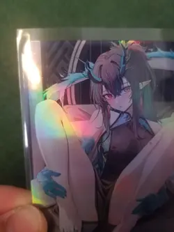 BEAUTIFUL FANTASY LADY RAINBOW FOIL WAIFU ANIME CARD - Image 3