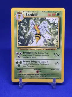 Beedrill Original Base Set Rare 17/102 Pokemon Card WOTC LP - Image 3