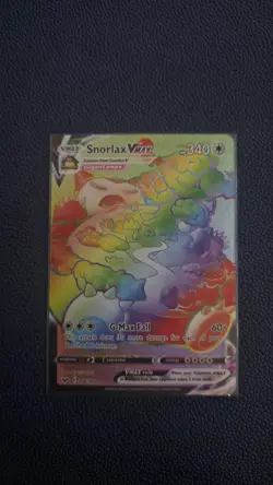 Snorlax Vmax 206/202 Sword & Shield NM Secret Rainbow Rare Full Art Pokemon Card - Image 1
