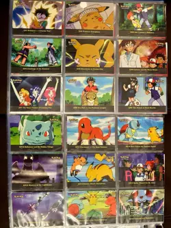 Vintage Pokemon Topps Cards TV animation series 1 series 2 series 3 blue logo - Image 5