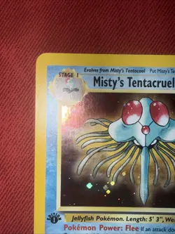 1st Edition Misty's Tentacruel Rare Holo Gym Heroes 10/132 Pokemon Card WOTC NM- - Image 3