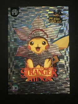 Pikachu Cosplay Stranger Things E30 Holo Rare Card - Image 1