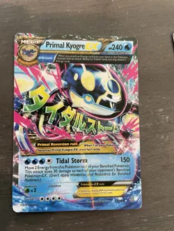 Pokemon TCG Primal Kyogre EX Full Art Holo Card 55/160 Ultra Rare - Image 1