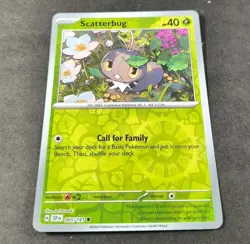 Pokemon Surging Sparks Scatterbug Reverse Holo Common Card 005/191 NM - Image 1