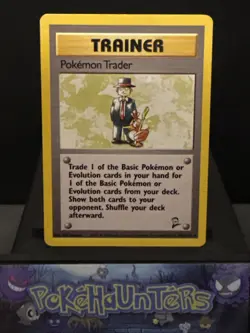 Pokemon Card Pokemon Trader 106/130 Rare Trainer Base Set 2 Near Mint - Image 1