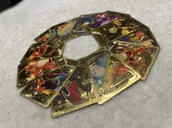 POKEMON GOLD FOIL FAN ART CARDS FULL SET RARE - Image 1