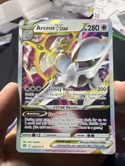 Pokemon TCG Arceus VSTAR Holo Ultra Rare Card 123/172 Brilliant Stars - Image 1